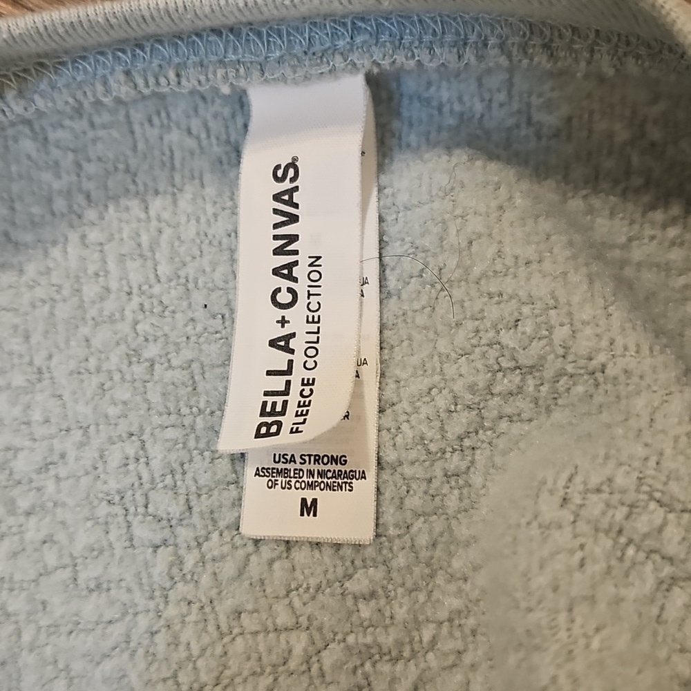 Midwest Light Blue Cropped Crew Neck Sweatshirt Size Medium - Picture 5 of 9